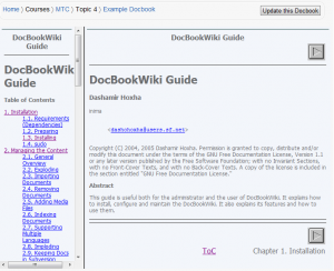 Viewing the Sample DocBook