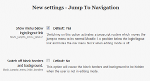 Block Jump To Menu Settings