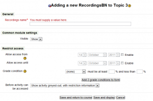 Add Resource Recording