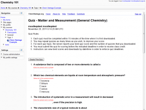 ChemVantage embedded into Moodle with LTI