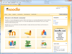 Figure 1 â€“ Moodle Community site http://Moodle.org