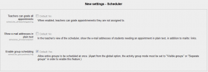 Scheduler Global Settings