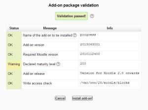 Add-on package validation