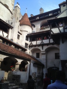 Inside the courtyard at Bran Castle